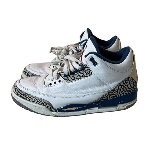 Nike Air Jordan Retro 3 White and True Blue 136064-104 2011 US Size 11 - Picture 4 of 6